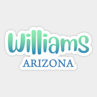 Arizona Williams map arizona state usa arizona tourism Williams tourism Sticker